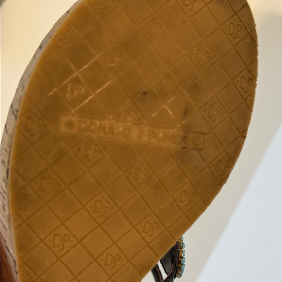 Donald J. Pliner Women's Wedge Sandals with Blue Beading Size 8 - Picture 11 of 11
